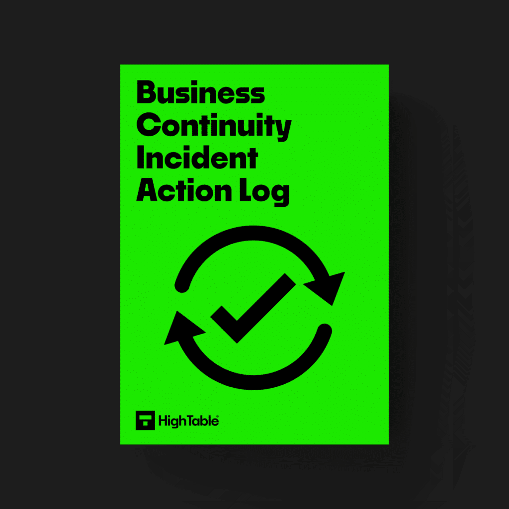 ISO 27001 Toolkit Business Continuity Incident Action Log Template