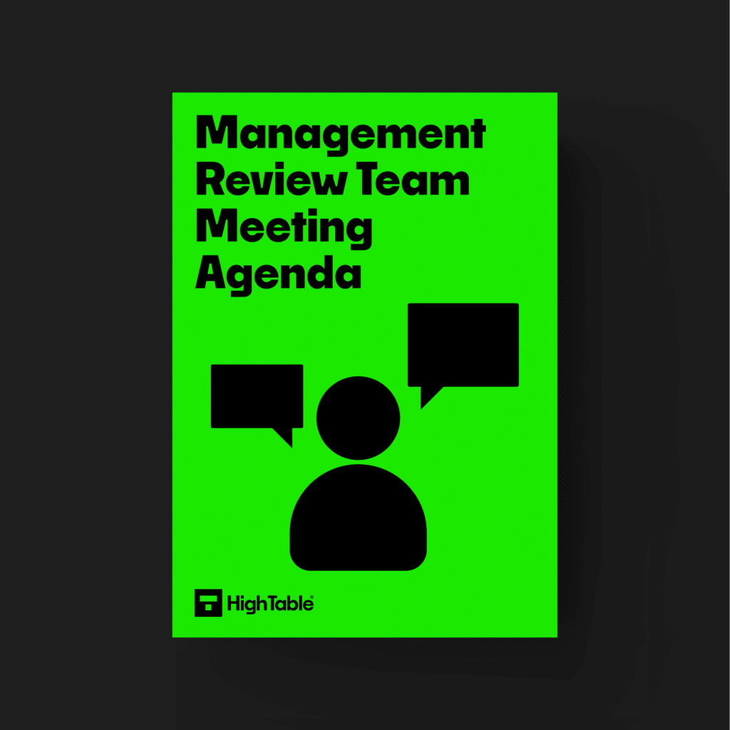 ISO 27001 Toolkit Management Review Team Meeting Agenda Template