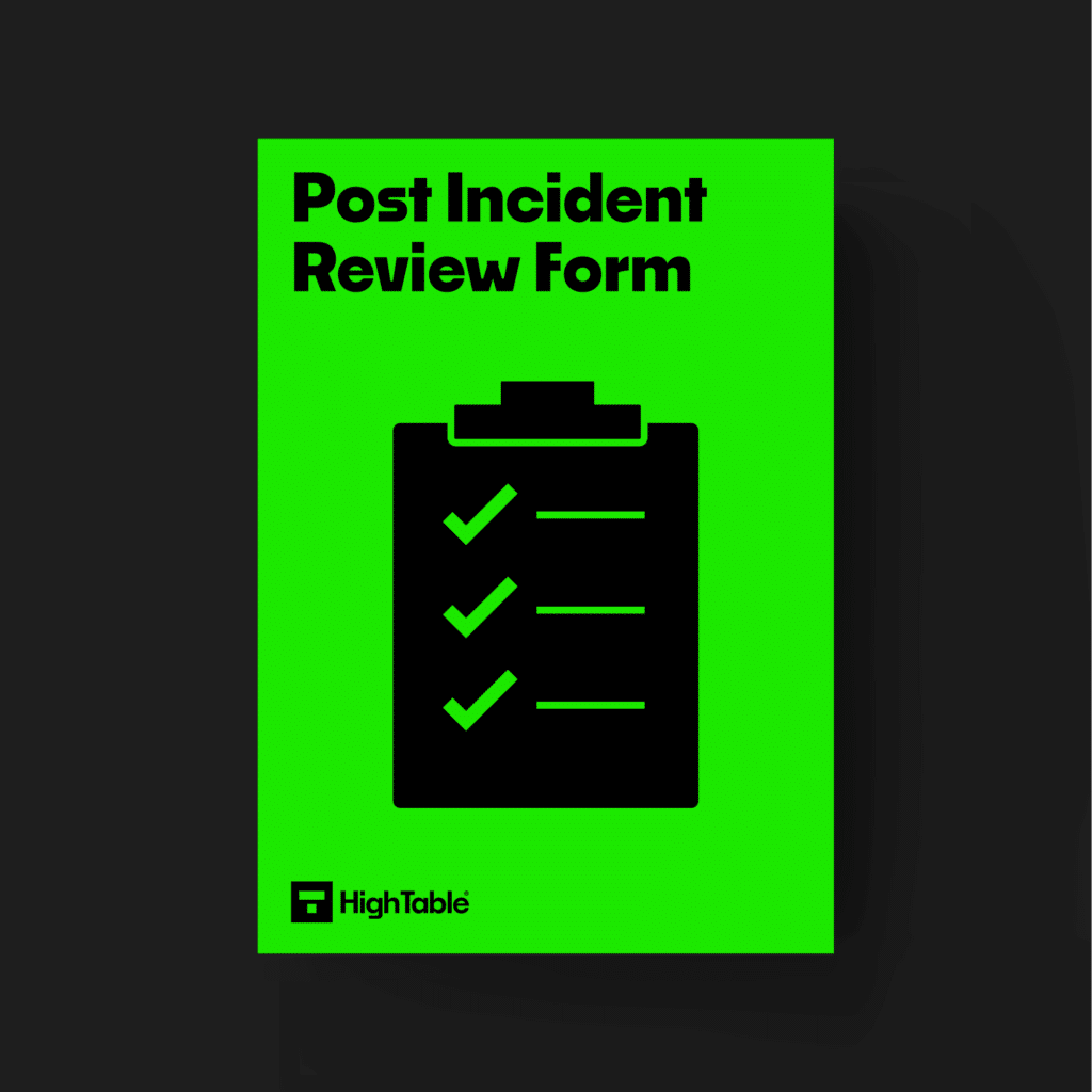 ISO 27001 Toolkit Post Incident Review Form Template